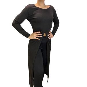 Women's Long Top Front Slit Medium